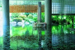 パワーストーンの温泉　玉造の温泉　玉造グランドホテル長生閣　俺のひとっ風呂